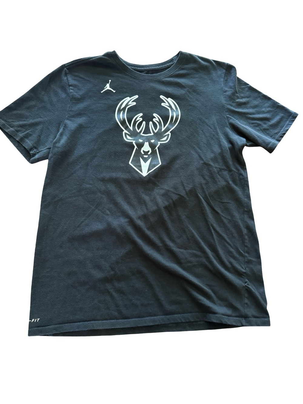 NBA Nike Jordan Milwaukee Bucks Giannis Antetokounmpo 34 Dri-FIT Shirt L